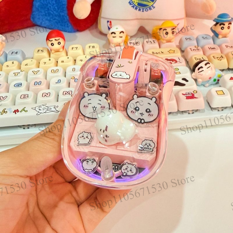 Mouse Nirkabel Transparan Warn - Kawaii Tech Accessories ulasan dan harga