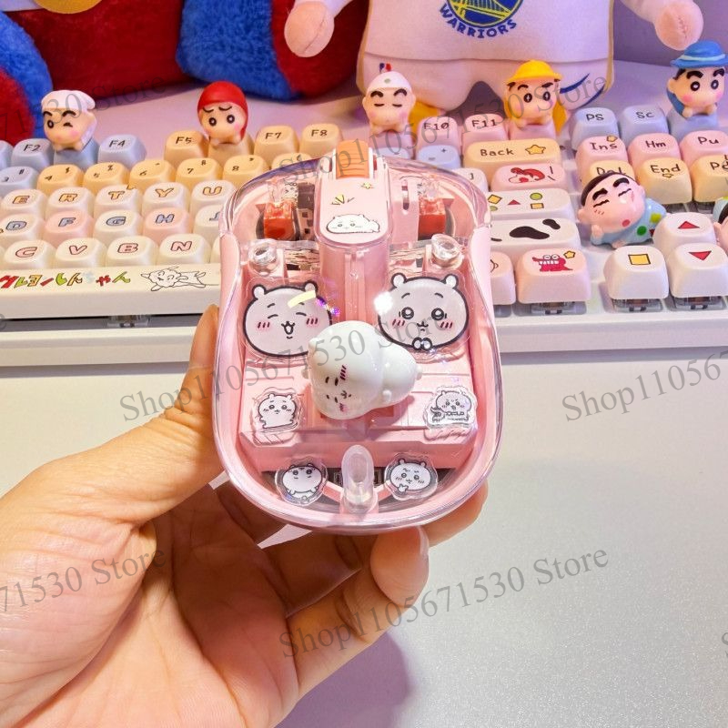 Mouse Nirkabel Transparan Warn - Kawaii Tech Accessories ulasan dan harga